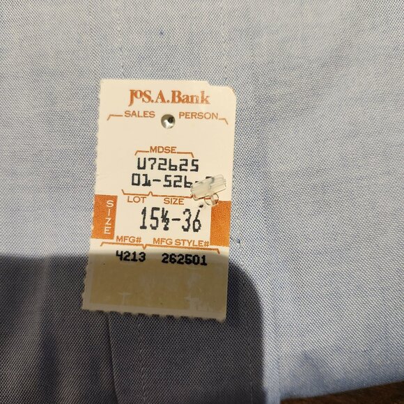 NWT - JOS. A. BANK Executive Collection Pinpoint Oxford 100% Cotton Blue - Picture 4 of 4